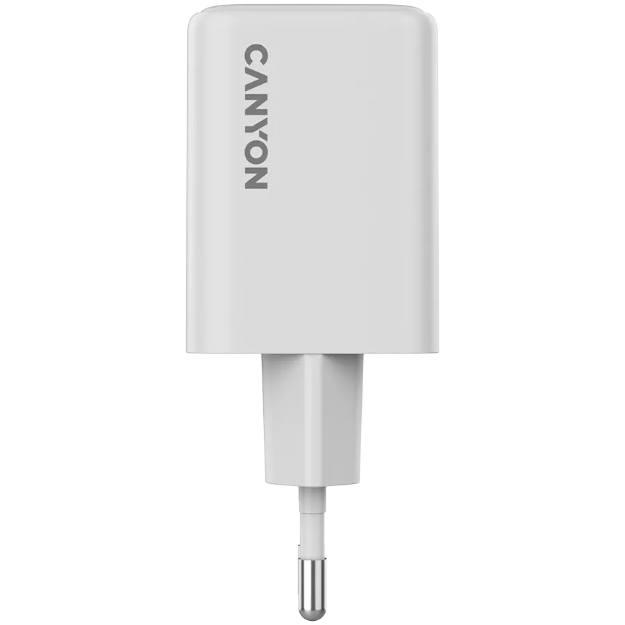 Зарядно устройство Canyon charger CU45CC GaN 45W 2xPD EU, бяло