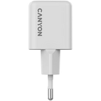 Зарядно устройство Canyon charger CU20AC GaN 20W 1xPD 1xQC EU, бяло