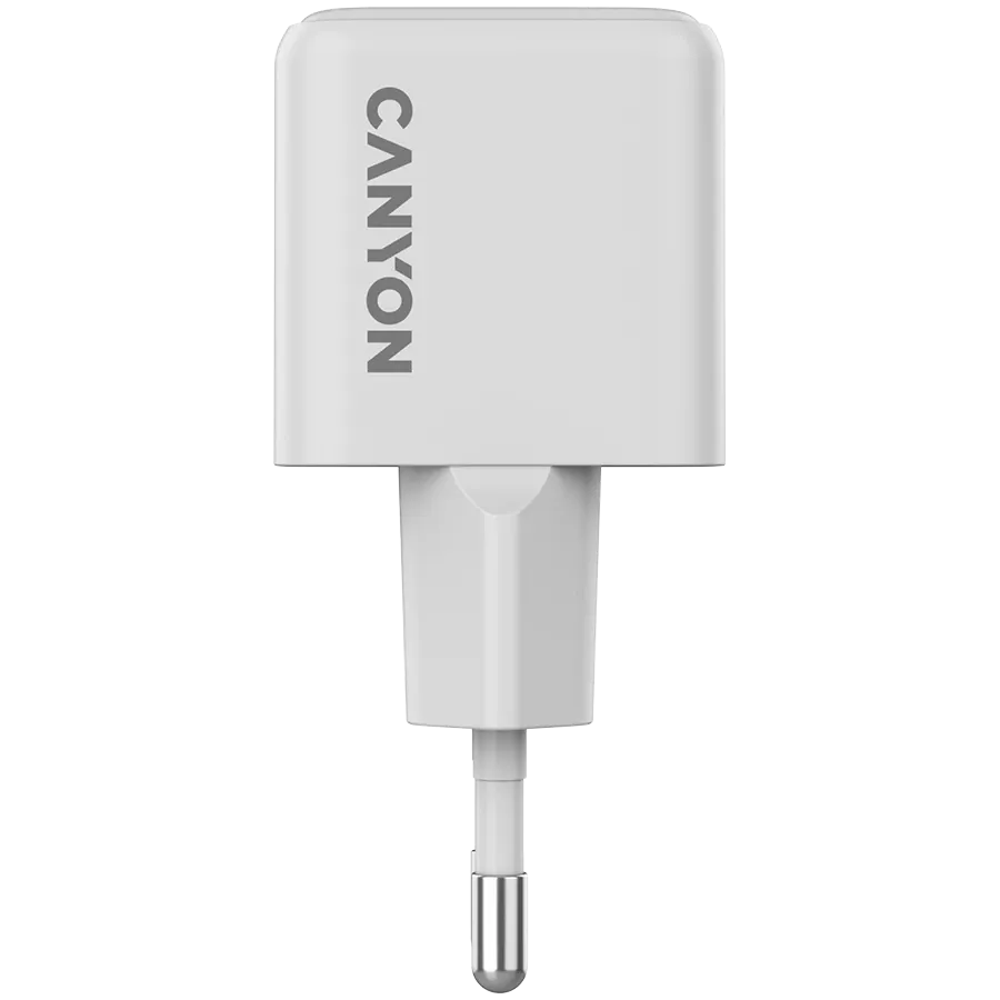 Зарядно устройство Canyon charger CU20C GaN 20W 1xPD EU, бяло