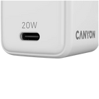 Зарядно устройство Canyon charger CU20C GaN 20W 1xPD EU, бяло