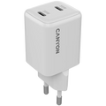 Зарядно устройство Canyon charger CU35CC GaN 35W 2xPD EU, бяло