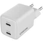 Зарядно устройство Canyon charger CU35CC GaN 35W 2xPD EU, бяло