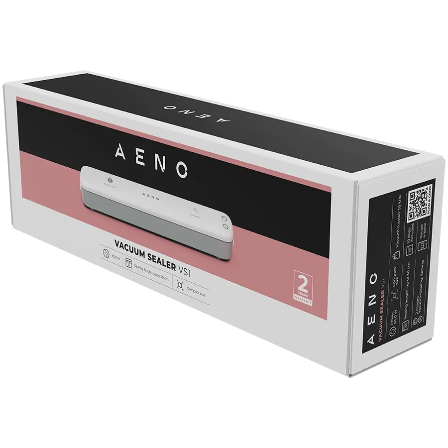 Уред за вакуумиране AENO VS1 Vacuum Sealer, 85W, 65kPa, 2 Modes, White, сив
