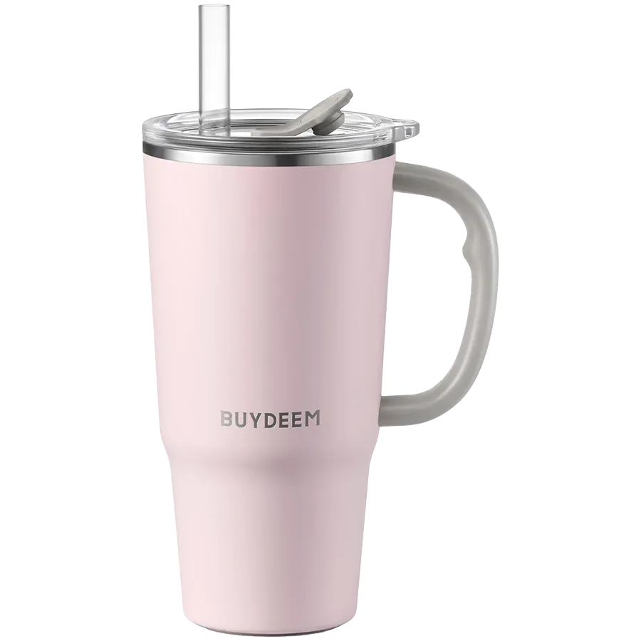 Чаша Buydeem Thermo Mug With Straw 700 ml, model DS57, color, розова