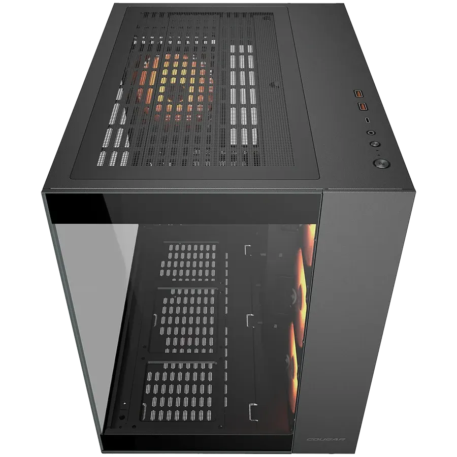 Компютърна кутия Cougar FV150 RGB PC Case, Mid tower, черна