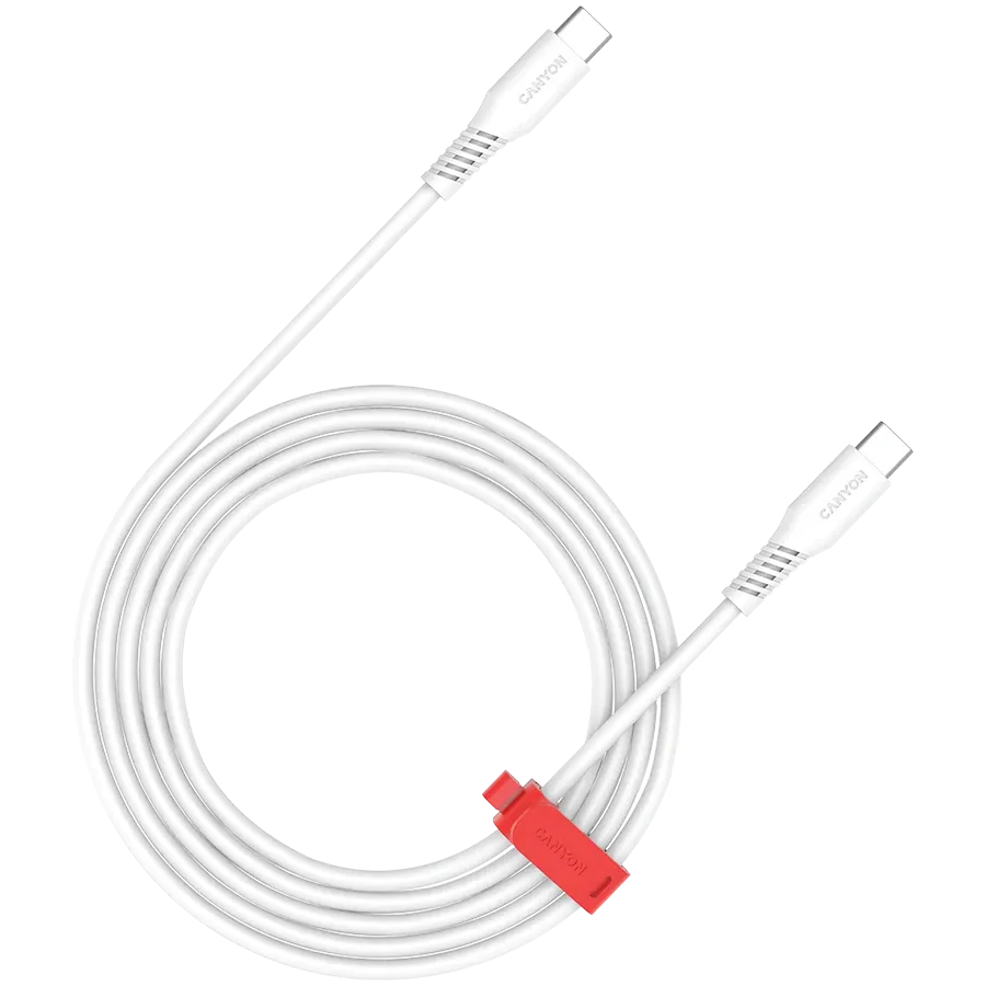 Кабел Canyon cable CC100SC C-C 100W 1.2m, бял