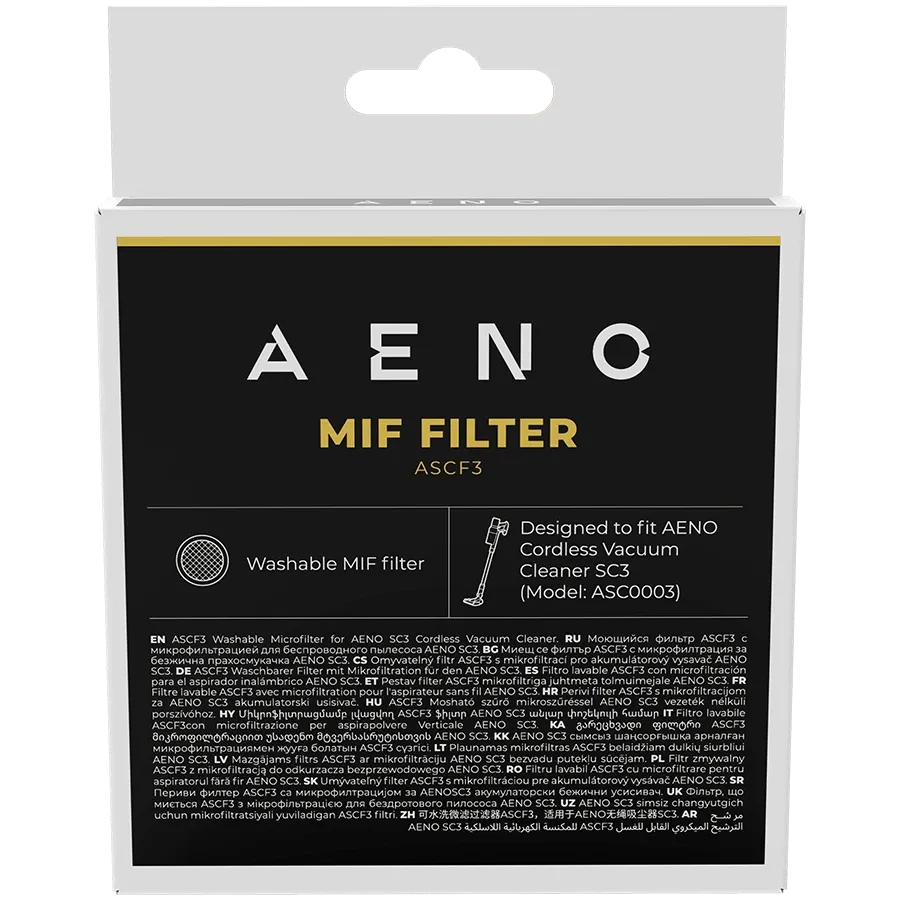 Аксесоар за прахосмукачка AENO Washable MIF filter за stick SC3