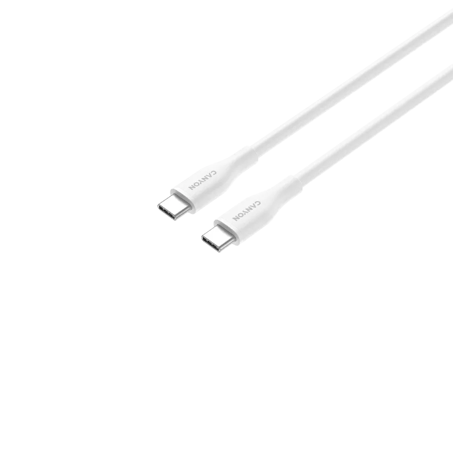 Кабел Canyon cable CC60SC10 C-C 60W 1m Silicon, бял