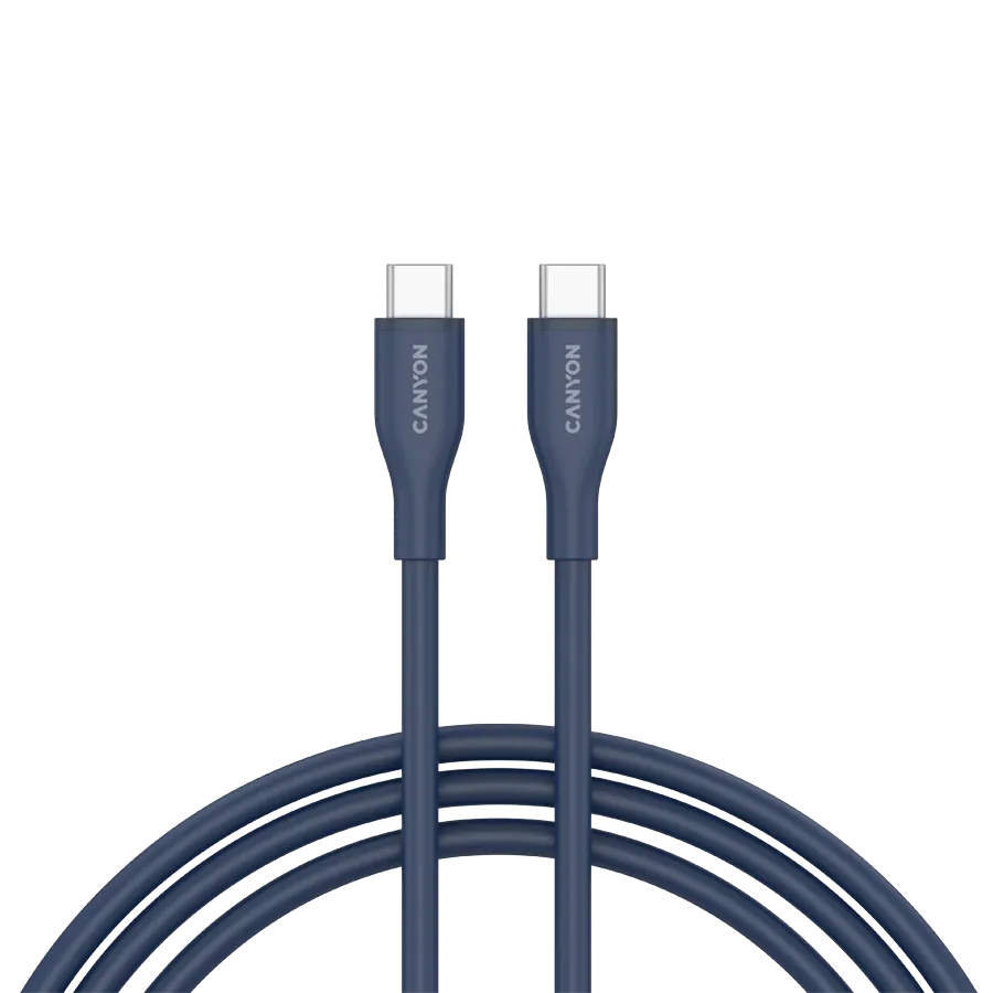 Кабел Canyon cable CC60SC10 C-C 60W 1m Silicon Dark, син