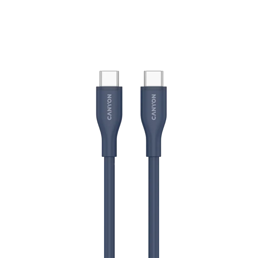 Кабел Canyon cable CC60SC10 C-C 60W 1m Silicon Dark, син