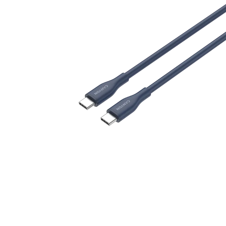 Кабел Canyon cable CC60SC10 C-C 60W 1m Silicon Dark, син