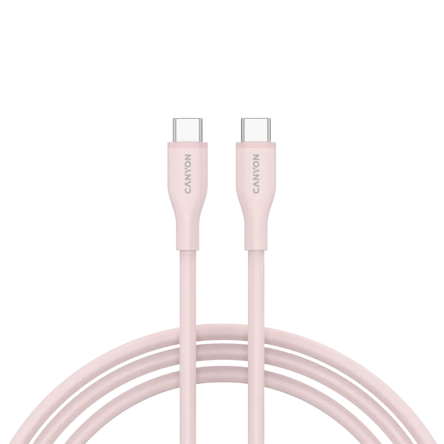 Кабел Canyon cable CC60SC10 C-C 60W 1m Silicon Pink Sand