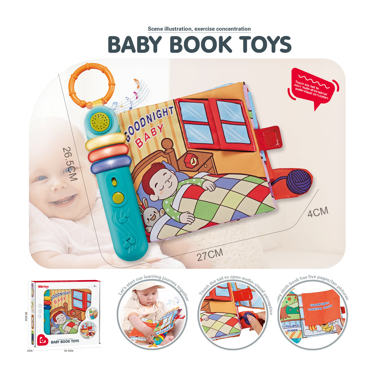 Chipolino Детска играчка книжка Лека нощ