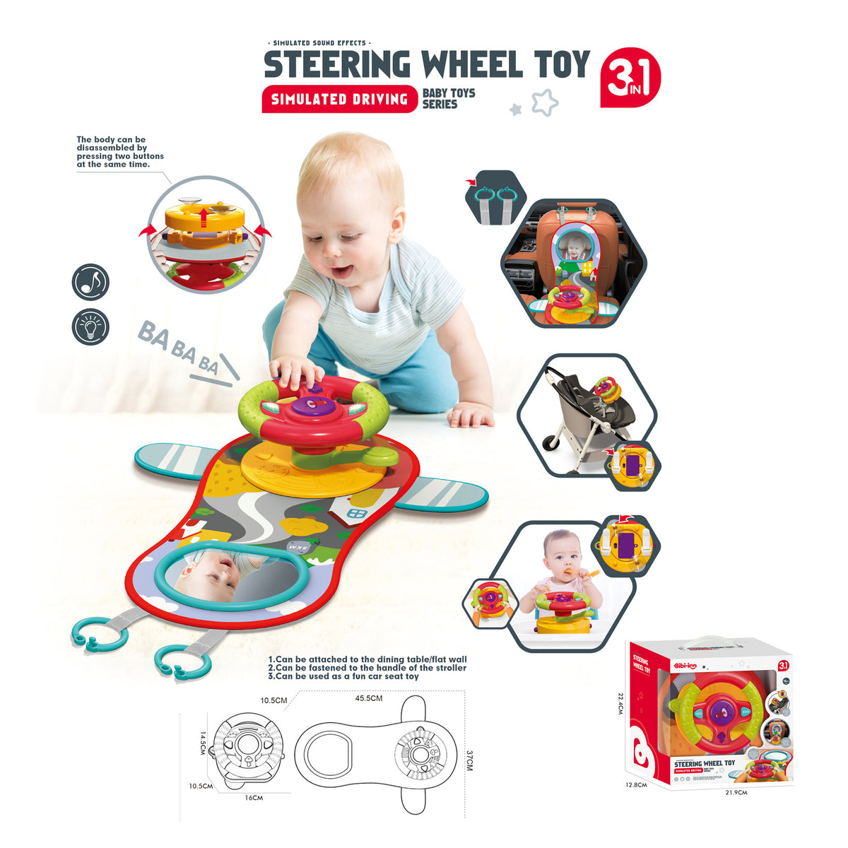 Chipolino Играчка волан 3 в 1 с подложка