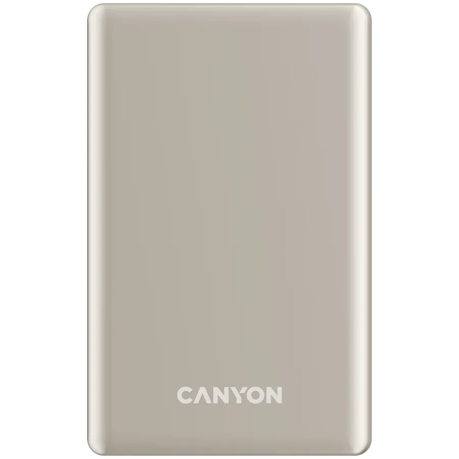 Външна батерия Canyon OnPower 505 slim Magnetic 5000 mAh PD20W, бежова