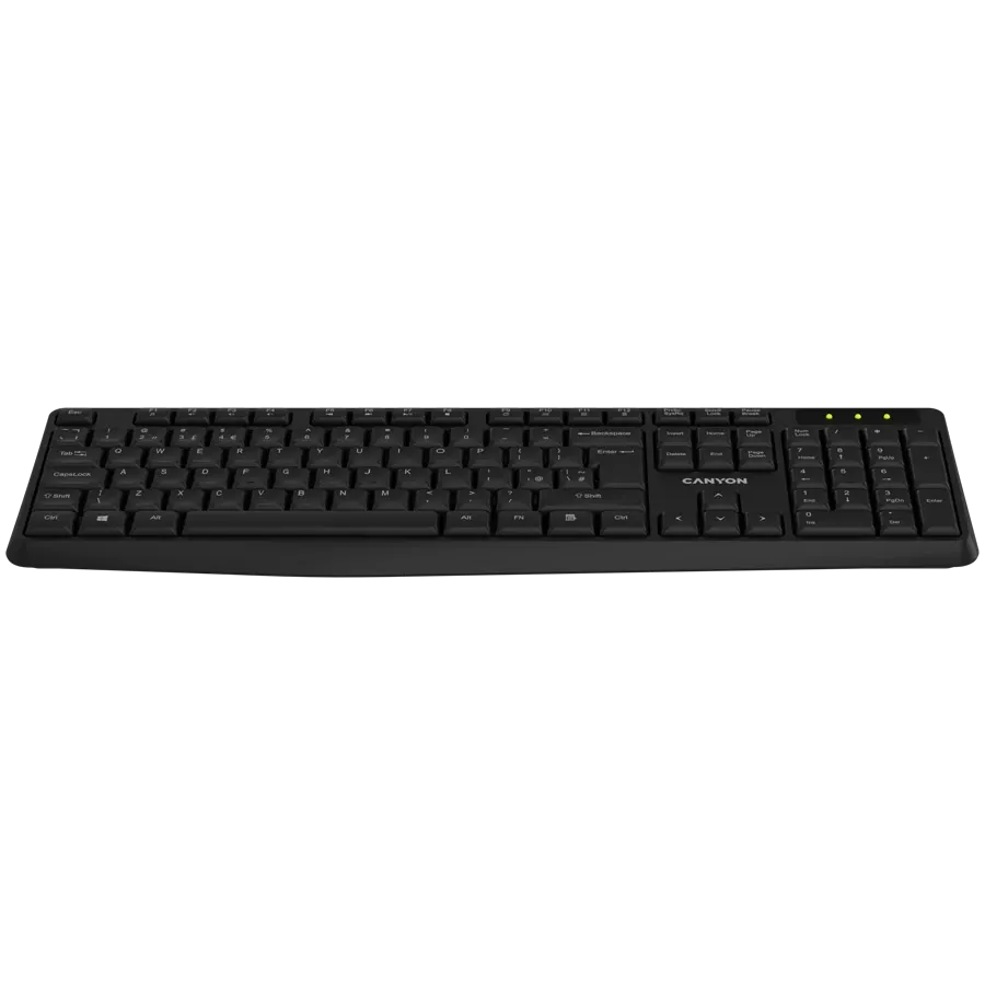 Клавиатура Canyon KB-W01 EN/BG Wireless, черна
