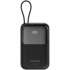 Външна батерия Canyon OnPower 101 built-in cable 10000 mAh PD22.5W, черна