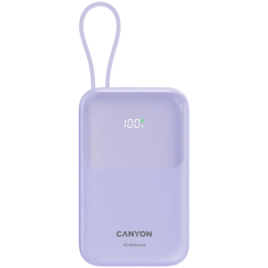 Външна батерия Canyon OnPower 101 built-in cable 10000 mAh PD22.5W