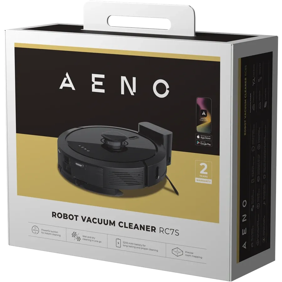 Робот прахосмукачка AENO Laser Robot vacuum cleanerwith 5200 mah battery .2 in1