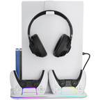 Охладител Canyon cooling stand CS-51 RGB PS5 Slim/DE Charge, бял