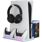 Охладител Canyon cooling stand CS-51 RGB PS5 Slim/DE Charge, бял