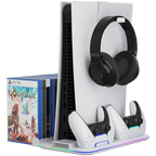 Охладител Canyon cooling stand CS-51 RGB PS5 Slim/DE Charge, бял