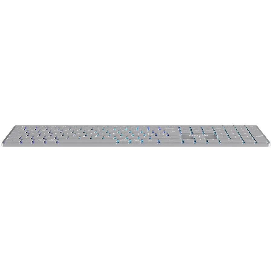 Клавиатура Canyon HKB-W11 UK/US RGB Dual Mode Wireless, сива