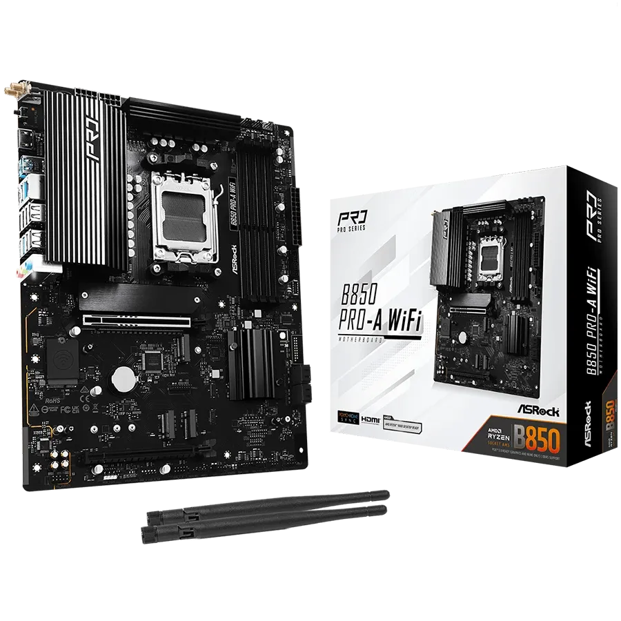 Дънна платка ASRock AMD AM5 B850/4DDR5/WIFI (B850_PRO-A_WIFI)