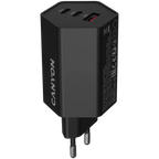 Зарядно устройство Canyon charger Hexagon 65 GaN 65W 2xPD 1xQC EU, черно