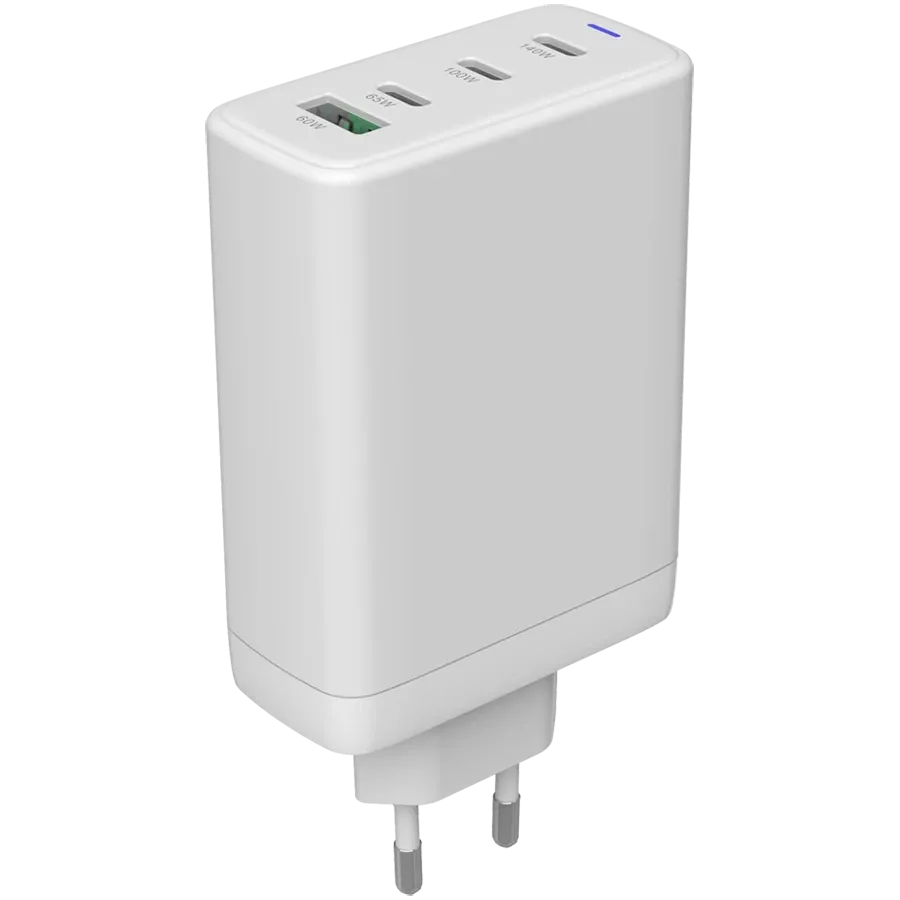 Зарядно устройство Canyon charger CU140ACC GaN 150W 3xPD 1xQC EU, бяло