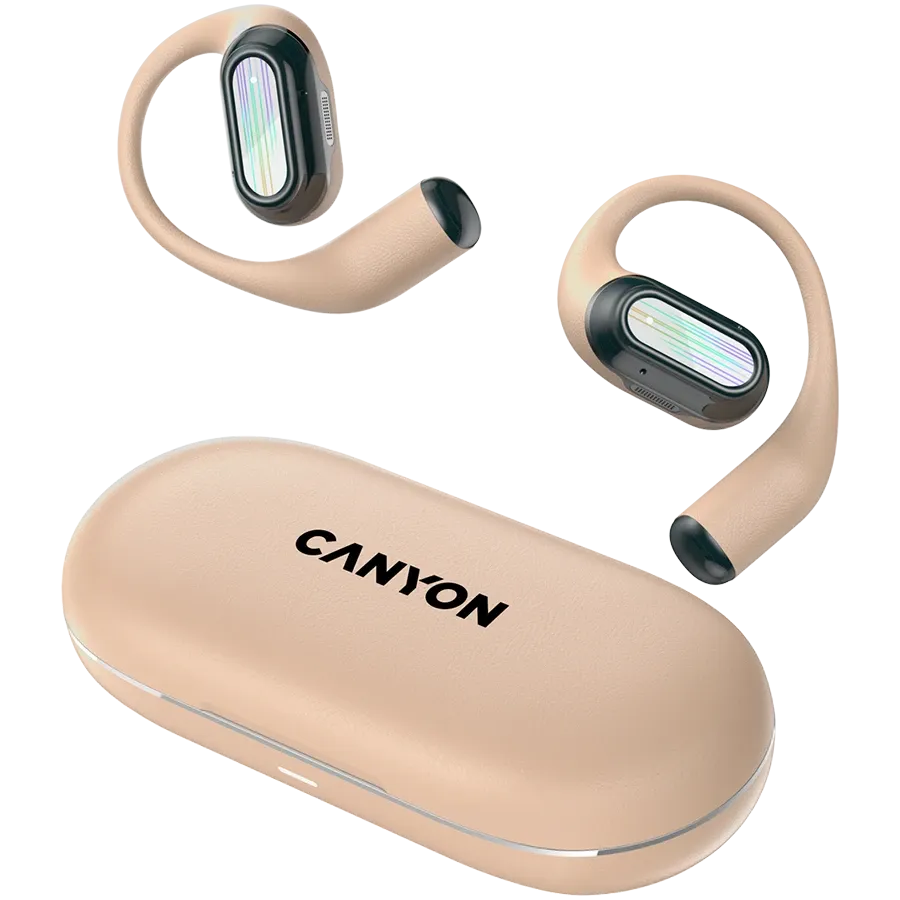 Безжични слушалки Canyon OnFlow 12 OWS ENC, бежови