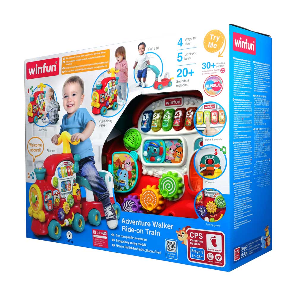 WINFUN Влакче Проходилка Ride-On с Активности