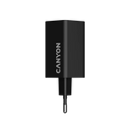 Зарядно устройство Canyon charger Hexagon 65 GaN 65W 2xPD 1xQC EU, черно