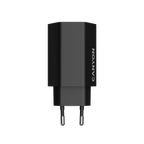 Зарядно устройство Canyon charger Hexagon 65 GaN 65W 2xPD 1xQC EU, черно