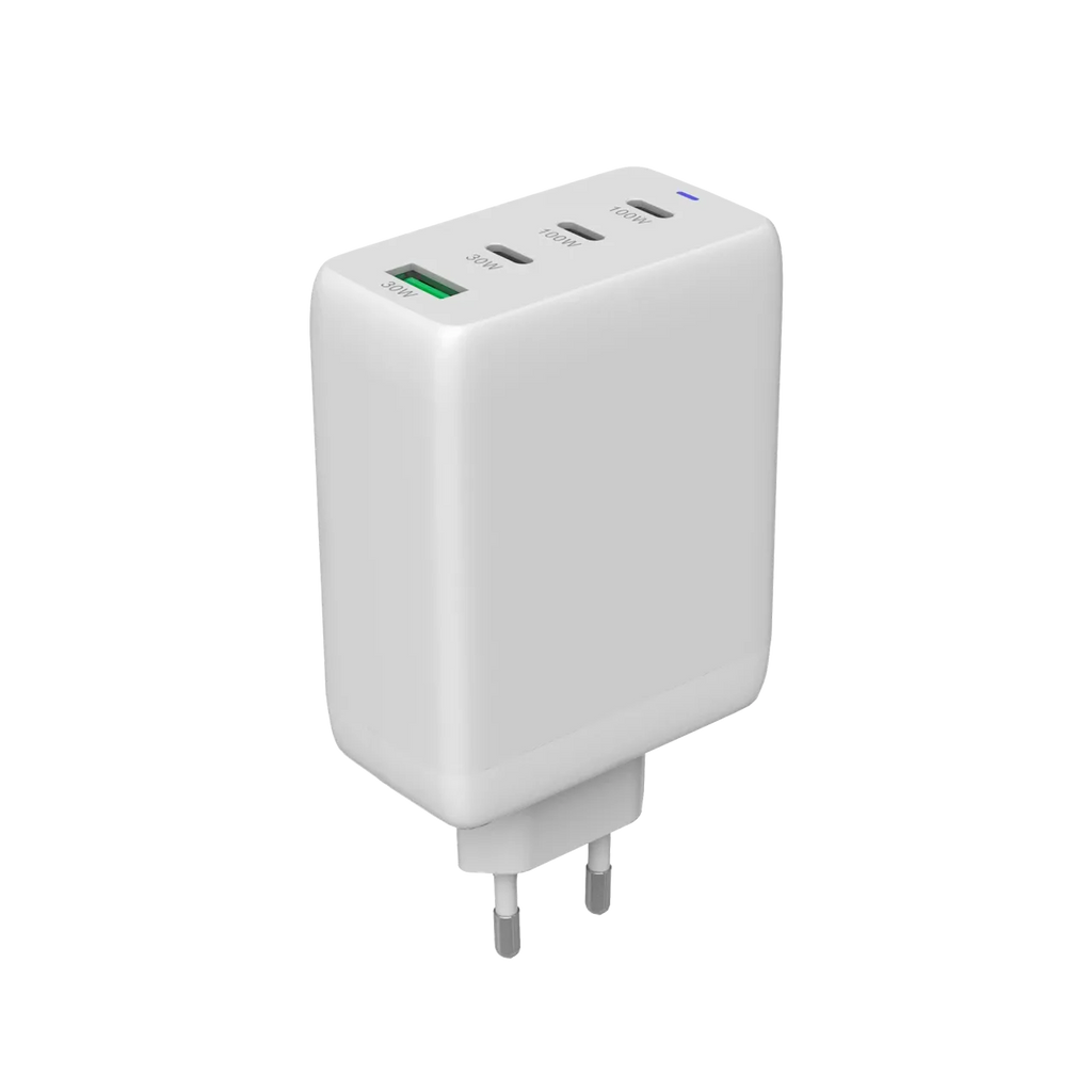 Зарядно устройство Canyon charger CU100ACC GaN 100W 3xPD 1xQC EU, бяло