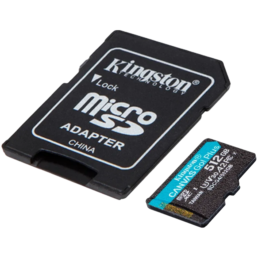 Карта памет Kingston 512GB microSDXC Canvas Go Plus Gen4 200MB/s A2 U3 V30 Card