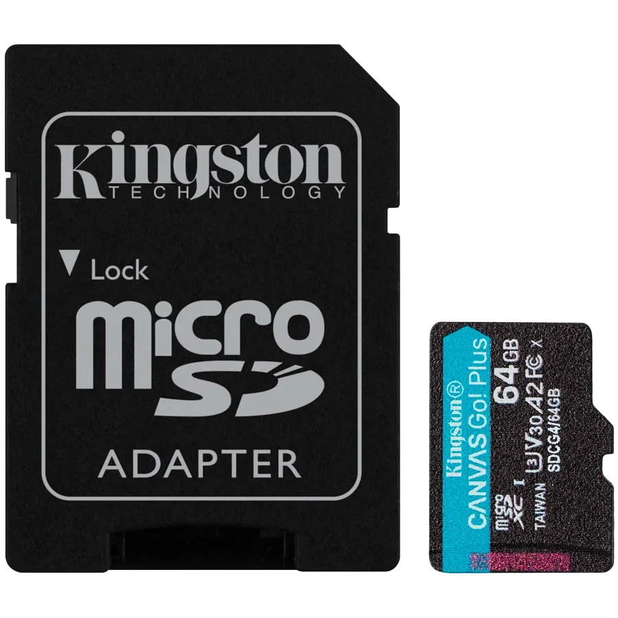 Карта памет Kingston 64GB microSDXC Canvas Go Plus Gen4 200MB/s A2 U3 V30 Card