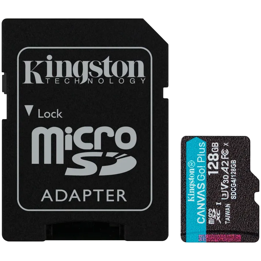 Карта памет Kingston 128GB microSDXC Canvas Go Plus Gen4 200MB/s A2 U3 V30 Card