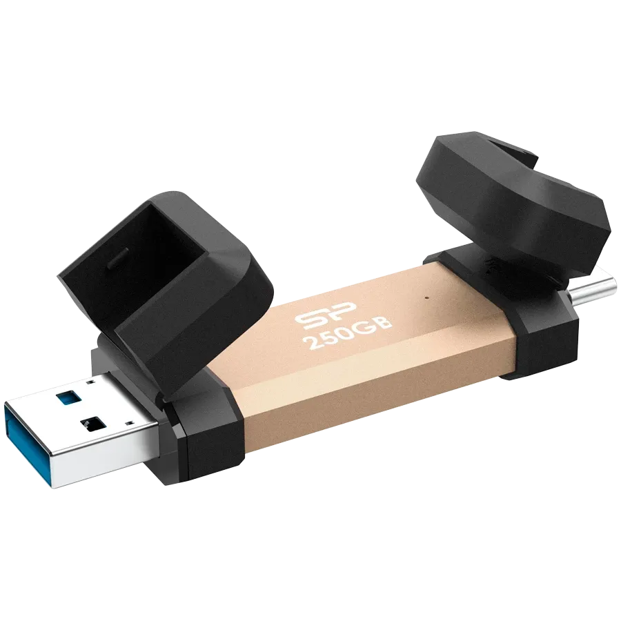 Външен SSD диск Silicon Power UC3S72 250GB, USB3.2 Gen2,DS72, златист