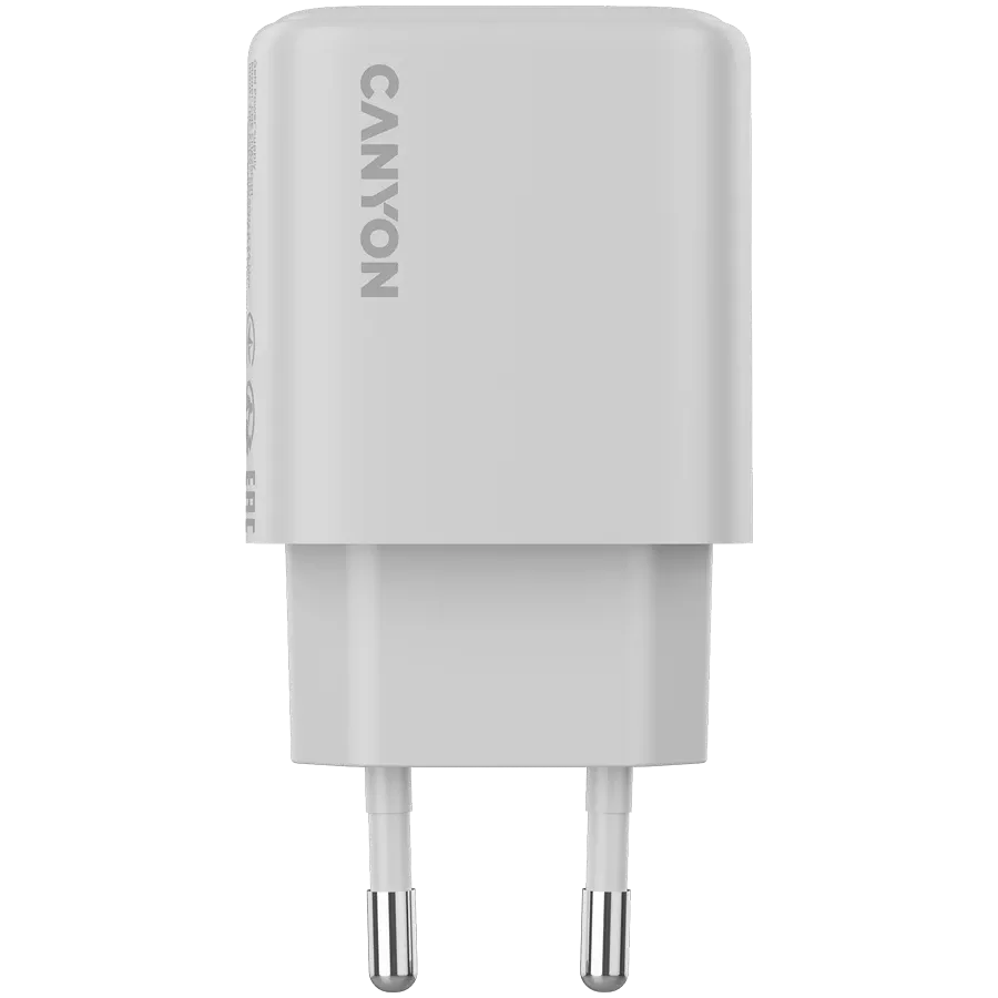 Зарядно устройство Canyon charger OnCharge 250 25W 1xPD EU, бяло