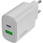 Зарядно устройство Canyon charger OnCharge 250 25W 1xPD 1xQC EU, бяло