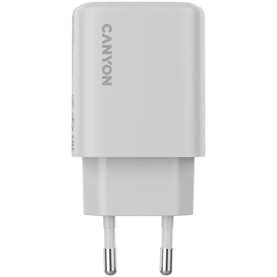 Зарядно устройство Canyon charger OnCharge 200 20W 1xPD 1xQC EU, бяло