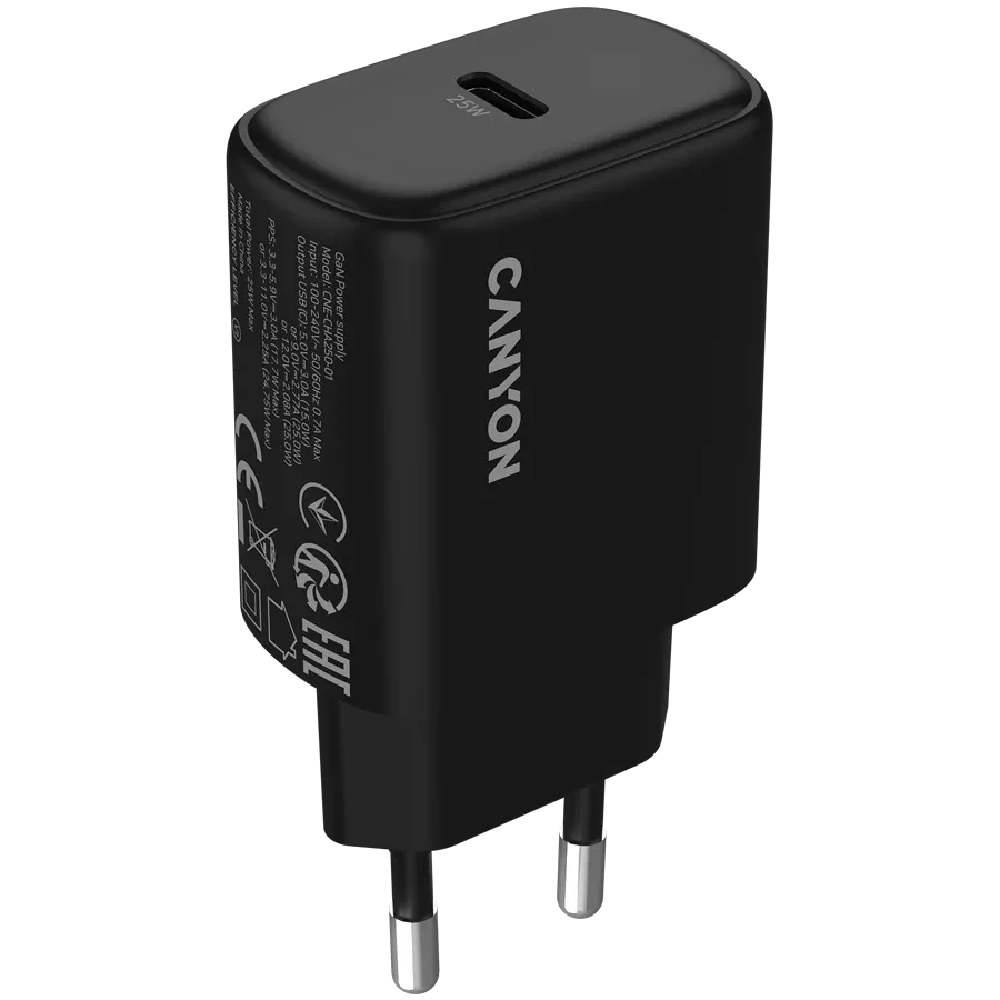 Зарядно устройство Canyon charger OnCharge 250 25W 1xPD EU