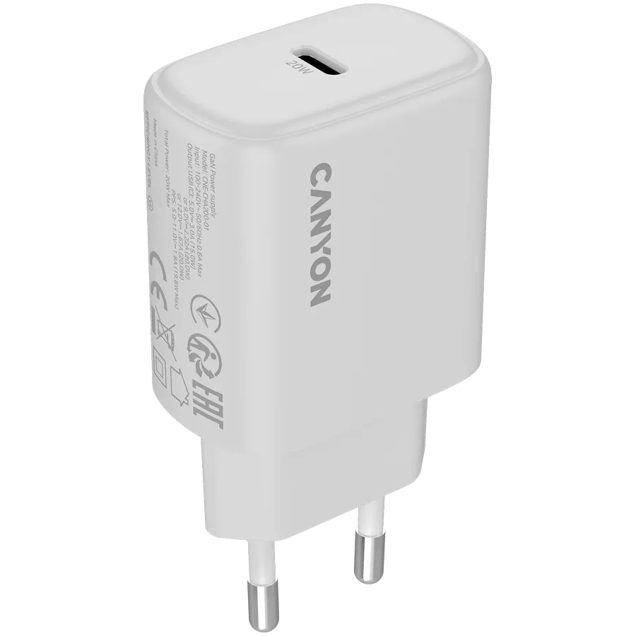Зарядно устройство Canyon charger OnCharge 200 20W 1xPD EU