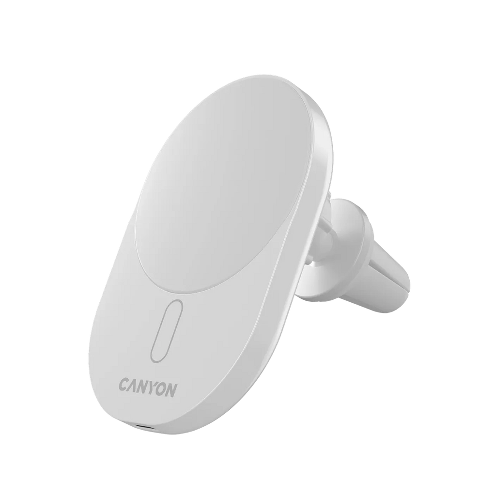 Зарядно за кола Canyon OnGrip 105 15W Qi2 Wireless, бяло