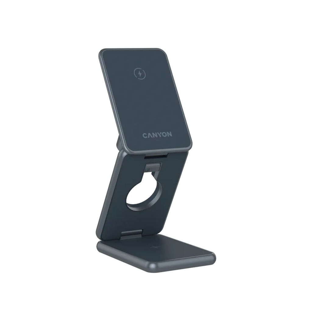 Безжично зарядно Canyon Foldable OnCharge 309 15W 3in1 Metal