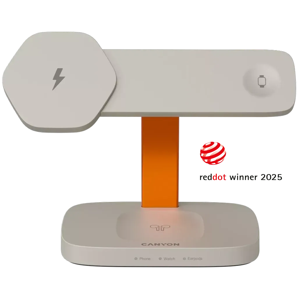 Безжично зарядно Canyon Wireless Charging Station Hexagon 310 3in1