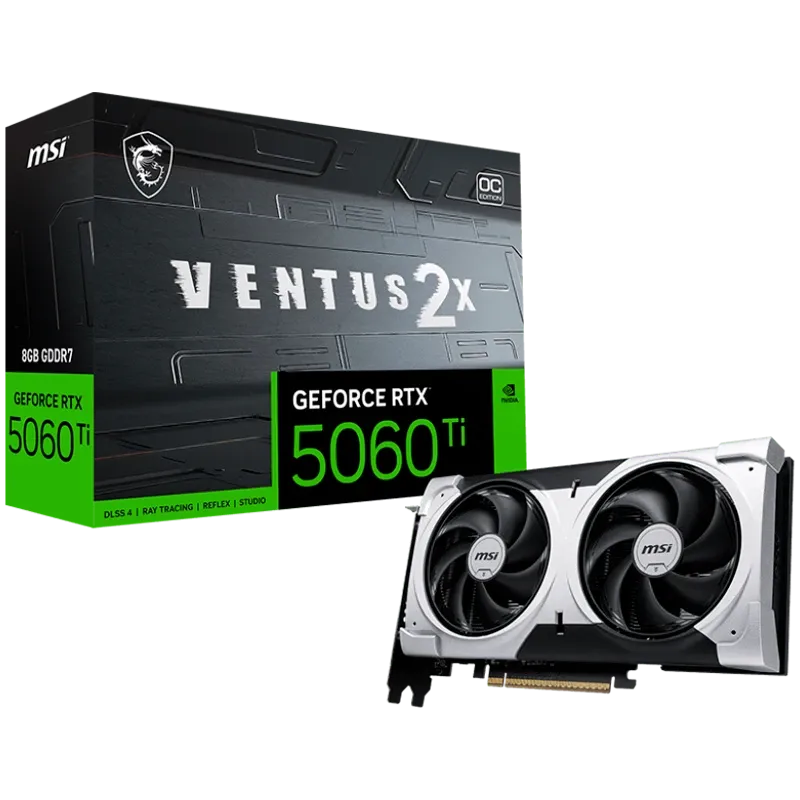 Видео карта MSI Nvidia GeForce RTX 5060 Ti 8G Ventus 2X OC PLUS