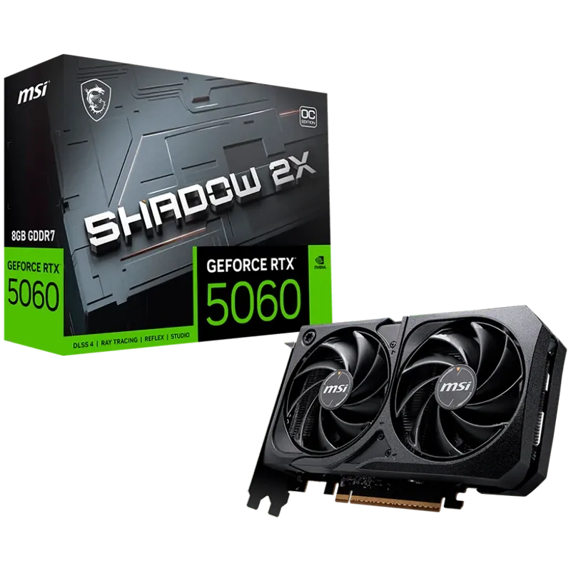 Видео карта MSI Nvidia GeForce RTX 5060 8G Shadow 2X OC