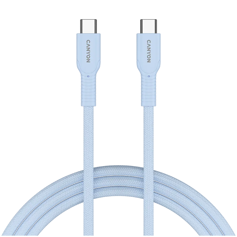 Кабел Canyon cable OnWire 60CL C-C 60W Color Braided 1m Light, син